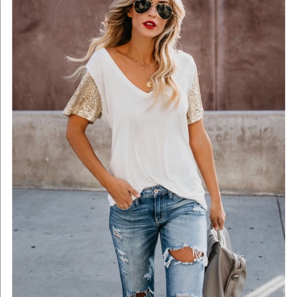 ‘Soho’ Sequin Sleeve Top - RESTOCKED - Picture 4 of 7